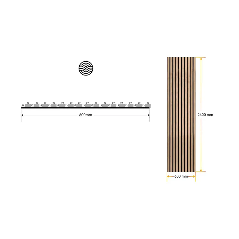 Akustikpaneel Klavierschwarz – 240 cm x 60 cm – Bild 2